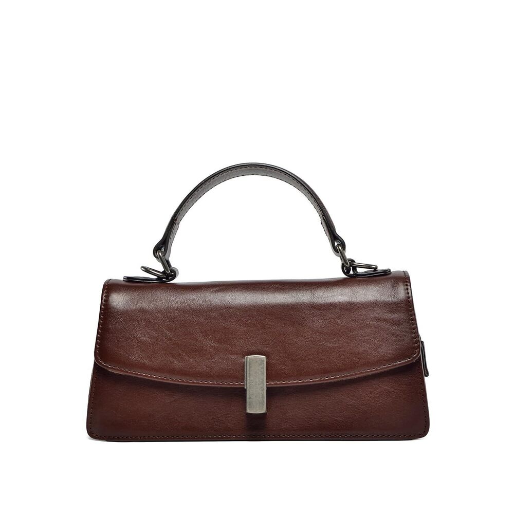6665 Leather bag French crossbody bag, high-end feel stick bag niche top
